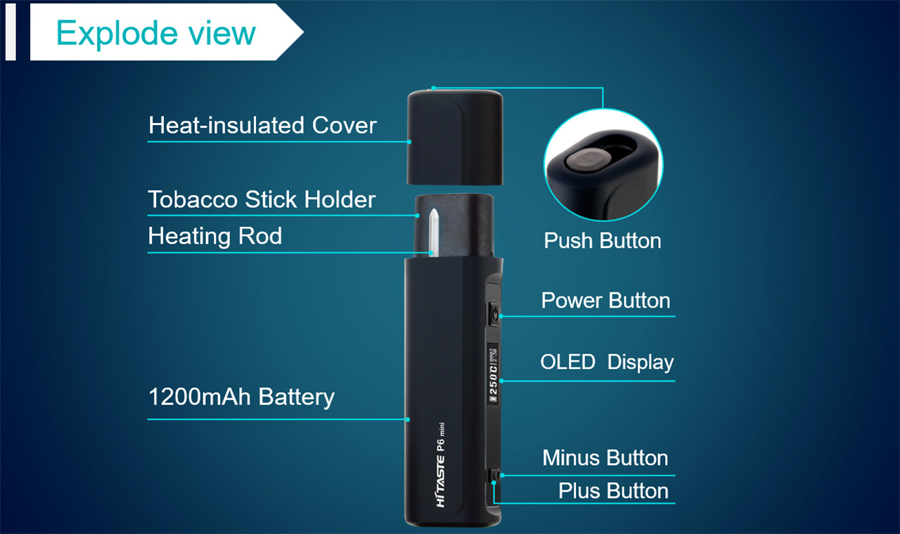 HiTaste P6mini HNB compatible with IQOS, LIL stick (2)